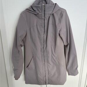 lululemon athletica Gray Hooded Trench Coat